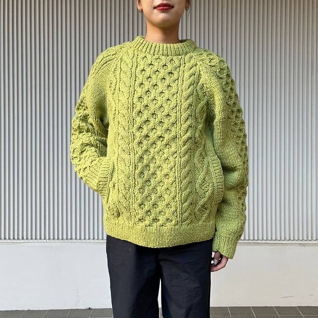 【HARVESTY】 CABLE KNIT SWEATER (3色展開)