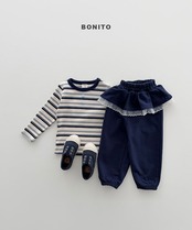 韓国子供服 / BONITO / 26Autumn / チュールフリル ジョガーパンツ / 秋服 *12M~JM *