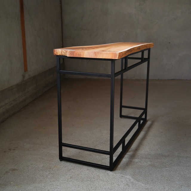 サバ杢が美しい欅の一枚板 デスク