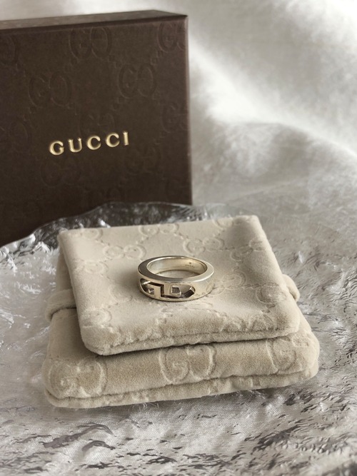 GUCCI グッチ 指輪 14号 シルバー GGモチーフ 925 リング vintage ヴィンテージ オールド pha47r