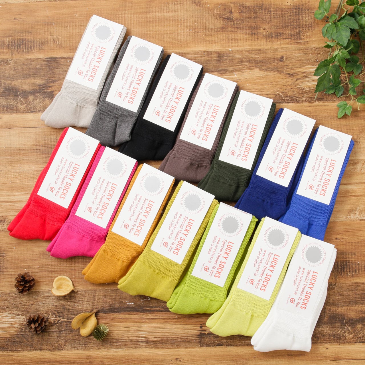 LUCKY SOCKS ラッキーソックス 当たり付き 靴下 ソックス リラックスパイルソックス レディース おしゃれ かわいい ブランド コットン 日本製 ギフト プレゼント バースデー 誕生日 お祝い 22-25cm LS-3002 Ls009