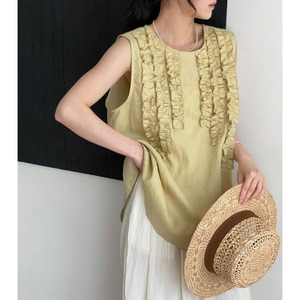 Frill detail sleeveless top ◇2colors 1980
