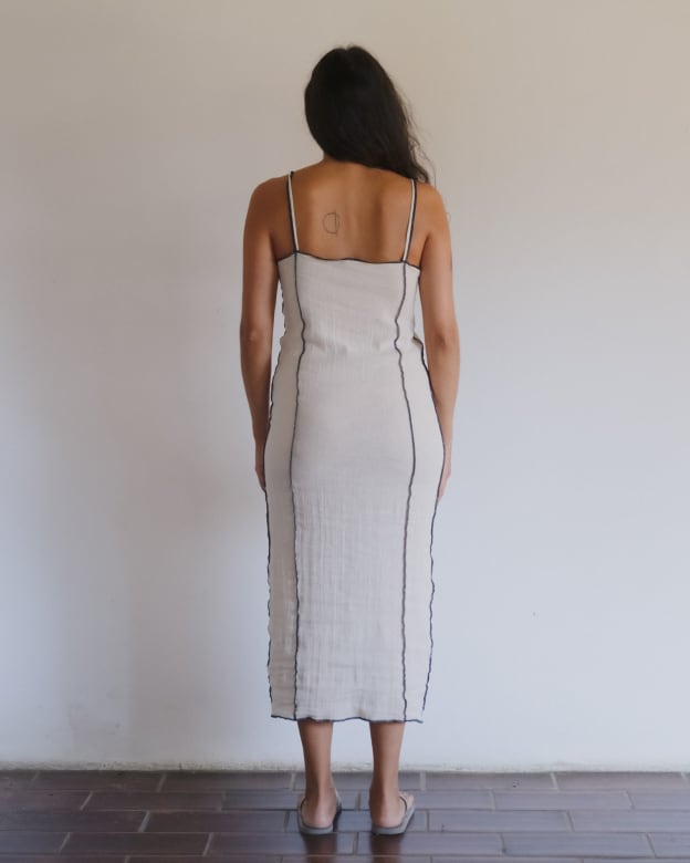Baserange (ベースレンジ) SHOK SQUARE DRESS (Off White) | H Nagano Baserange (ベースレンジ) SHOK SQUARE DRESS (Off White) | H Nagano