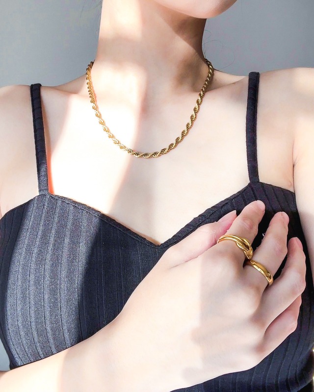 kyanzy LOGO ツイストチェーンネックレス　5mm