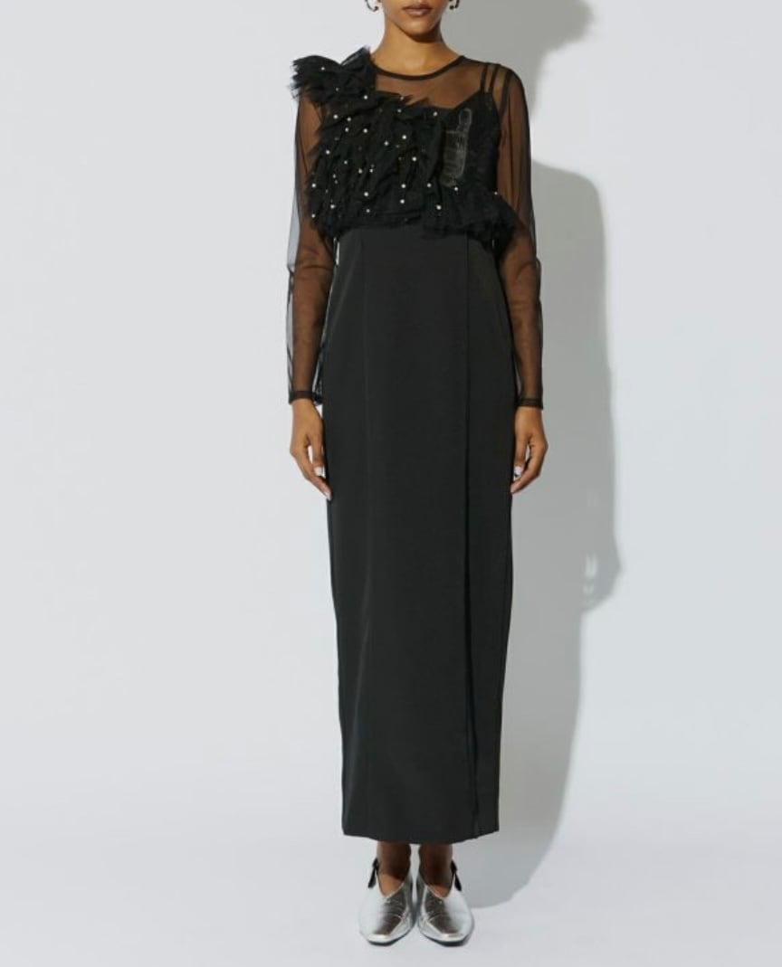 Pearl Bustier Dress / BLACK | kiddo.com