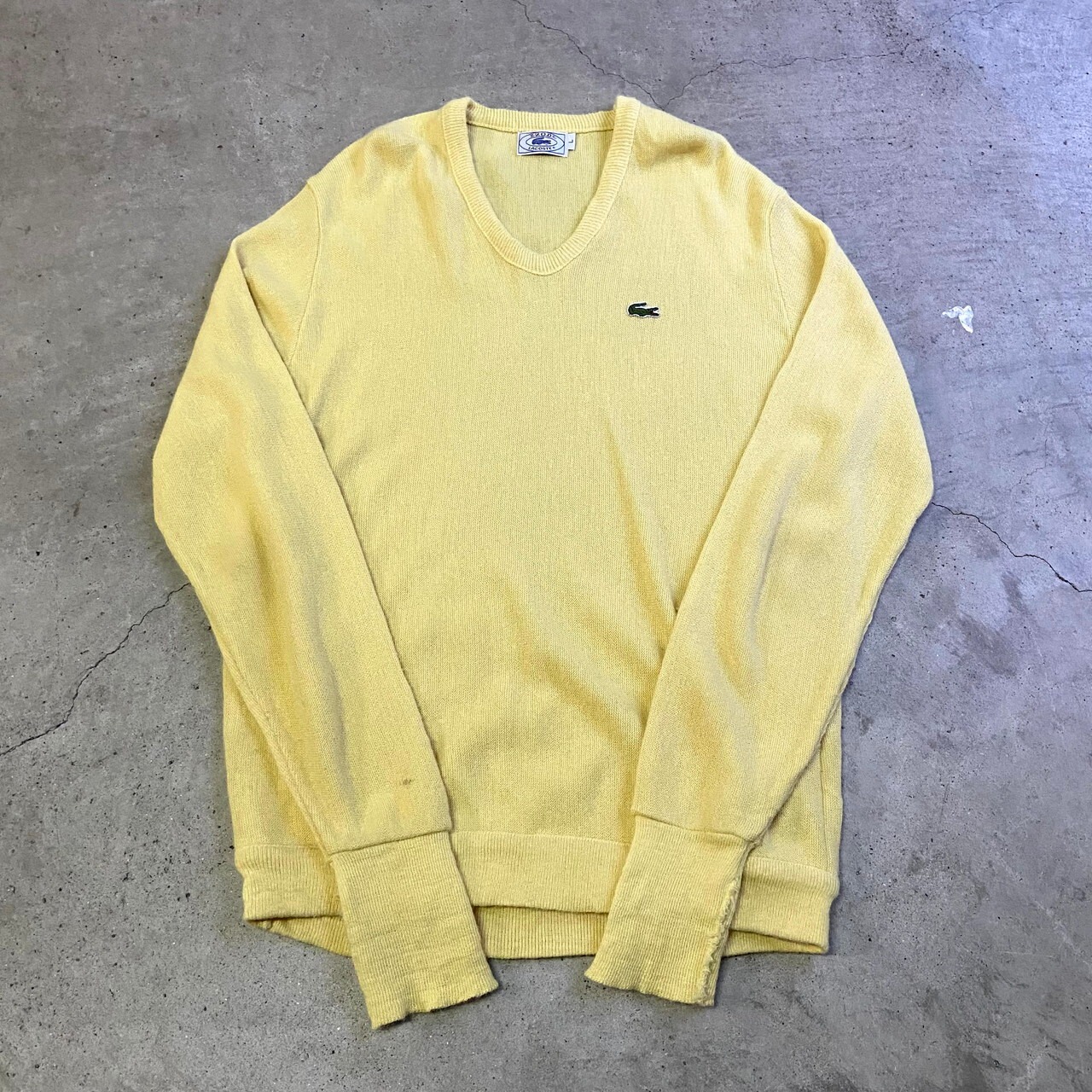 80年代 ビンテージ IZOD LACOSTE アイゾッド ラコステ レモンイエロー 