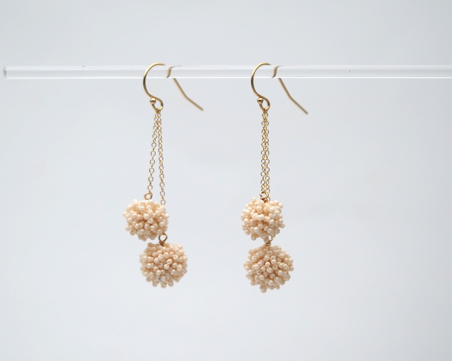 Pom Pon ピアス・イヤリング ダブル|2colors