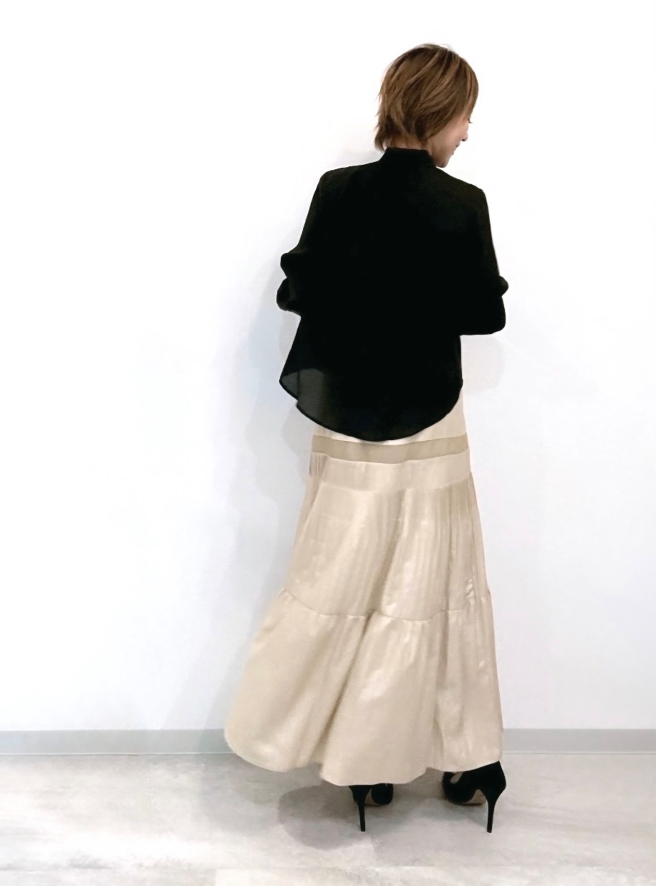 ティアードプリーツグロースカート