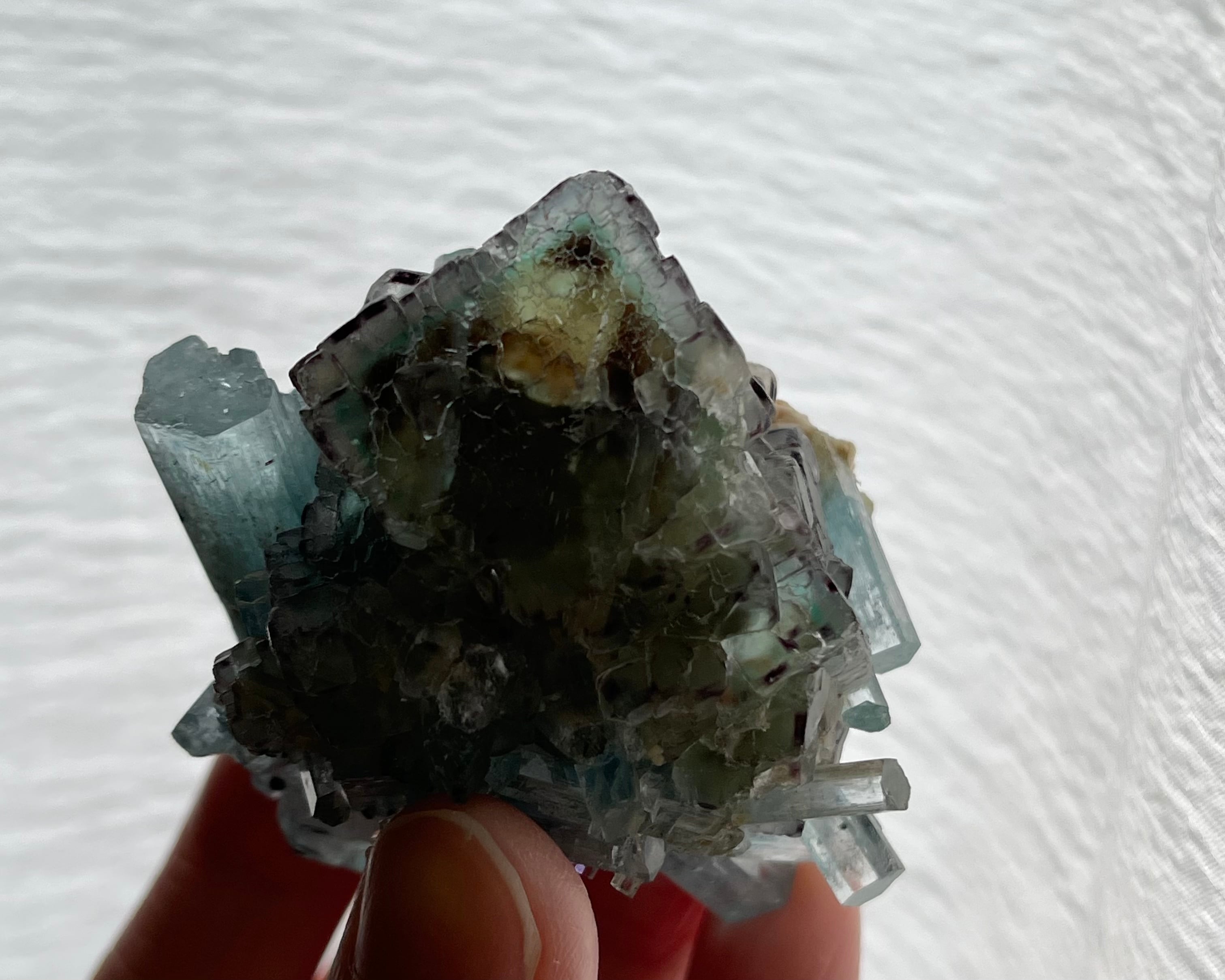 アクアマリン / フローライト / フェルスパー【Aquamarine with