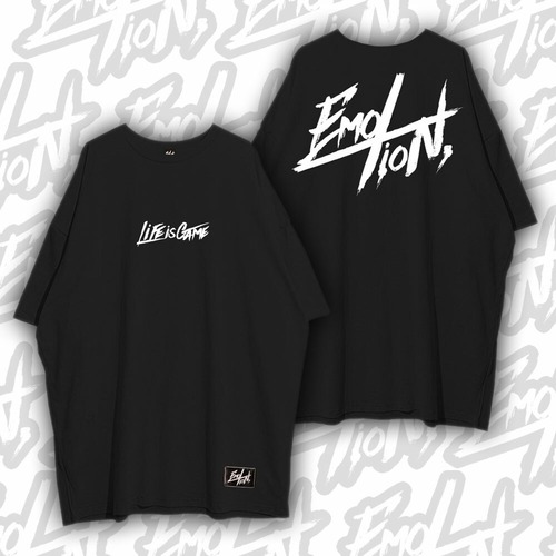 Life is Game SuperBig T-shirt [BLACK]