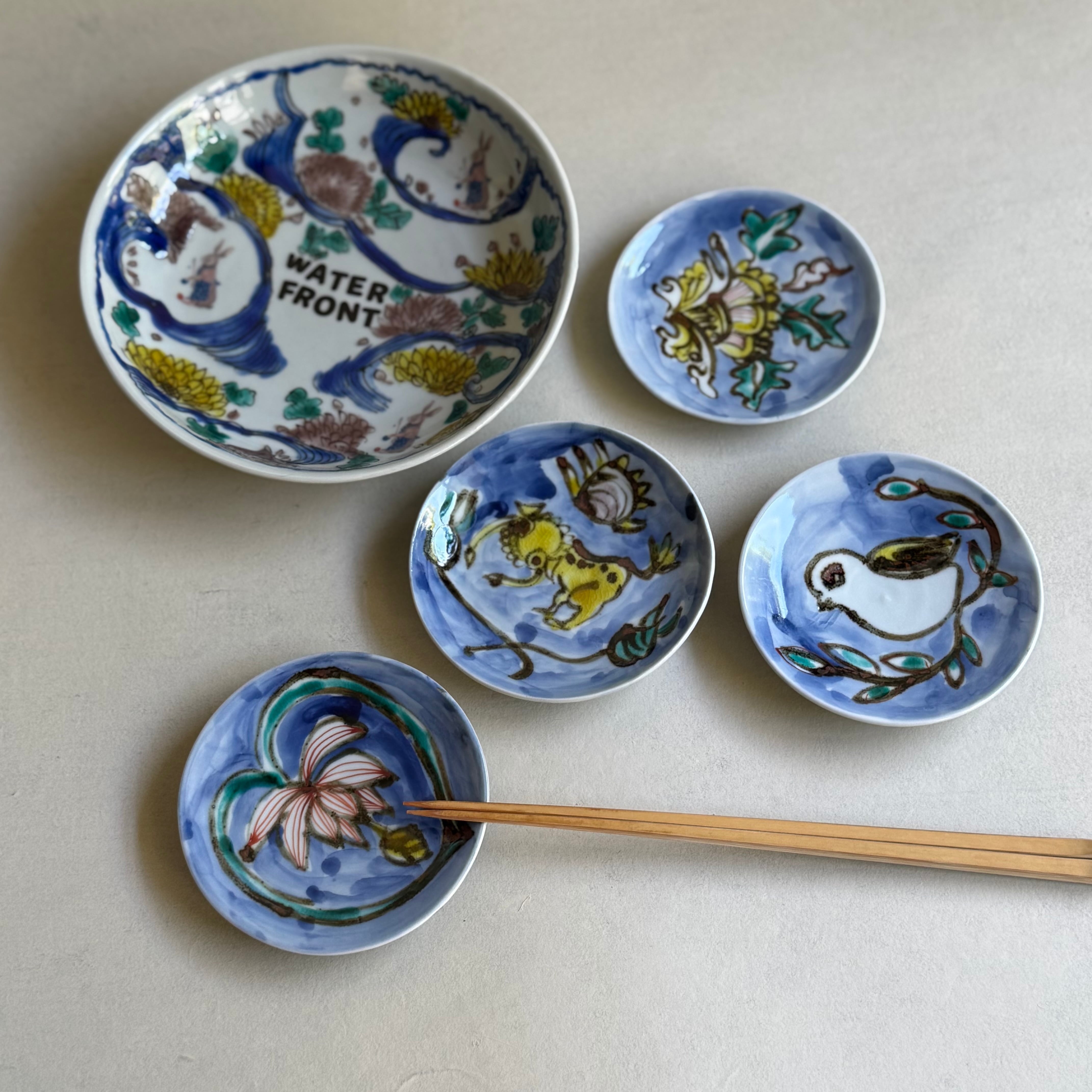 田辺京子 染付・鉄絵 豆皿 | gallery 一白