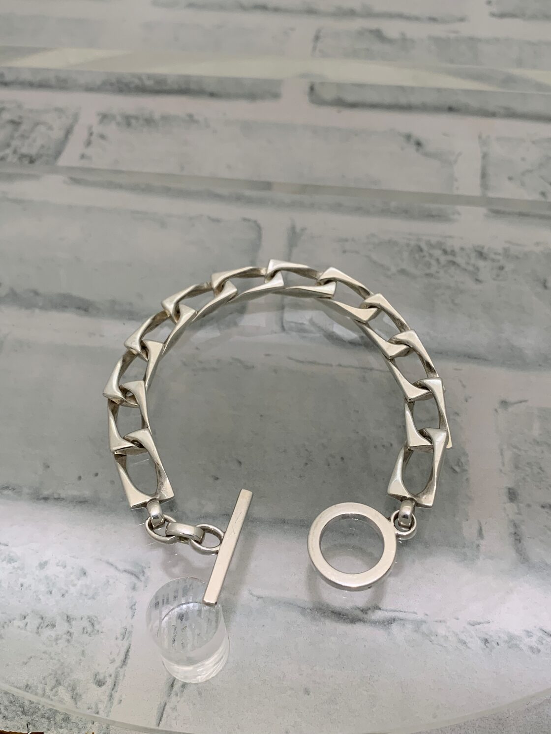 希少 オールドグッチ Tバー フィガロチェーン ブレスレット 22cm | Pay ID 