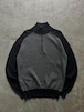 EMPORIO ARMANI ハーフジップニット L ブラック グレー 総柄
