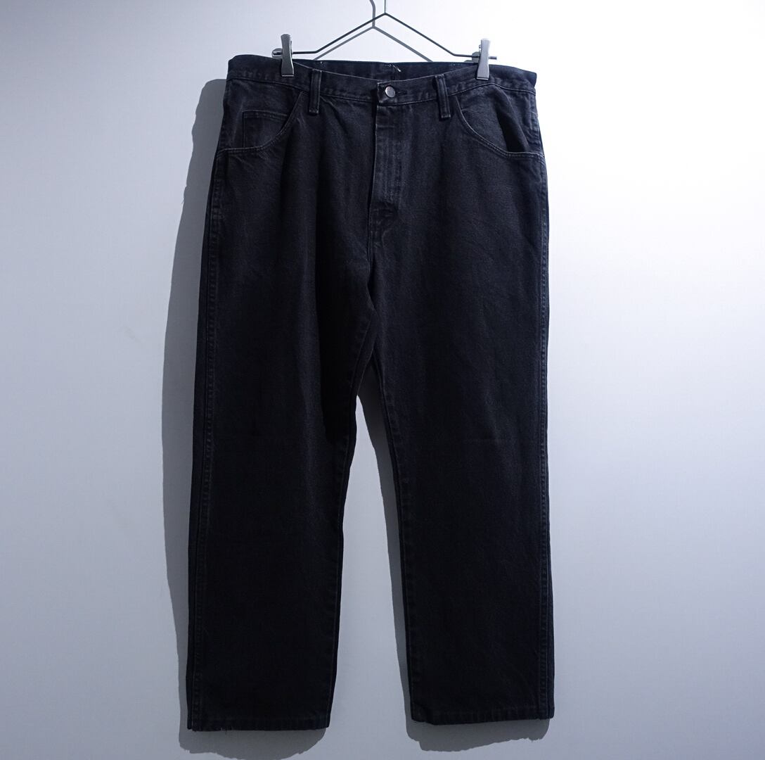 "RUSTLER" Black Wide Denim Pants
