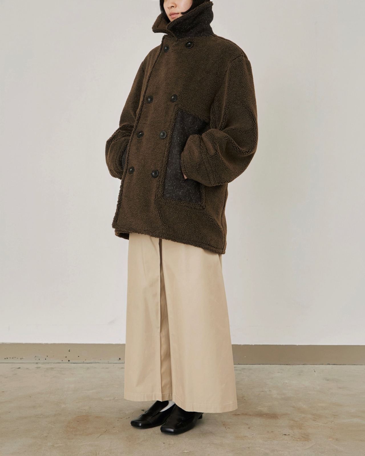 i’m here : - Boa P-Coat :Melange|ケンピメルトン/Extra TIMEピンズ