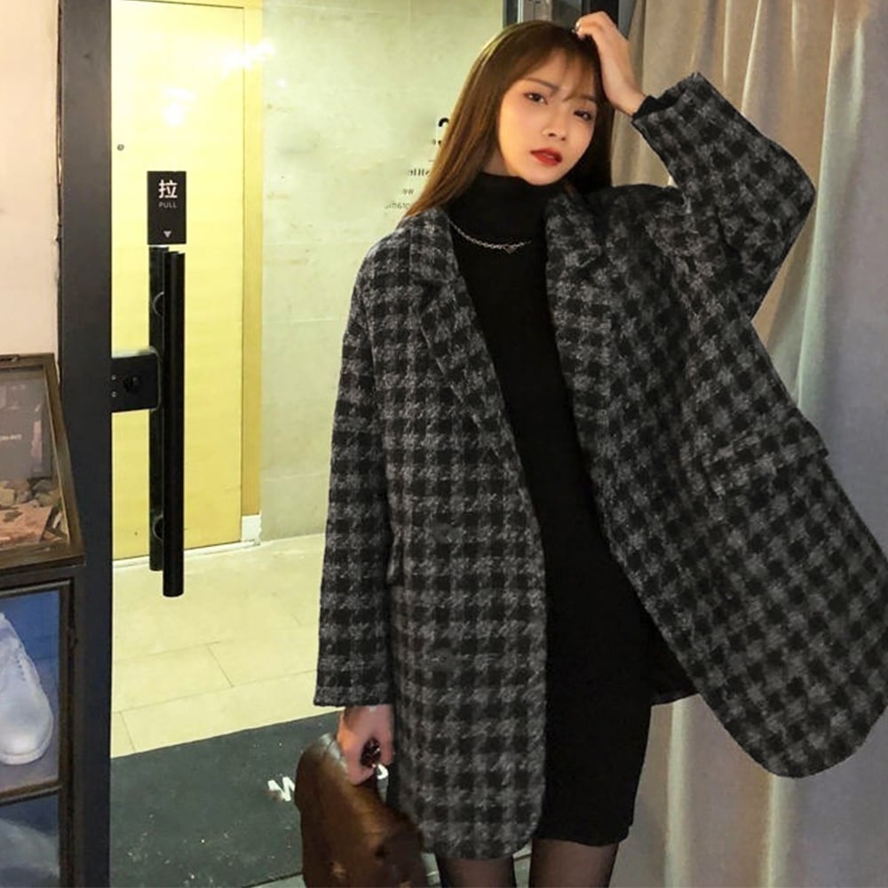 千鳥格子柄 ジャケット レディース 秋冬 韓国 中綿 アウター 通勤 オフィス OL きれいめ おしゃれ 大人 かわいい カジュアル 羽織り 大人可愛い 大人女子