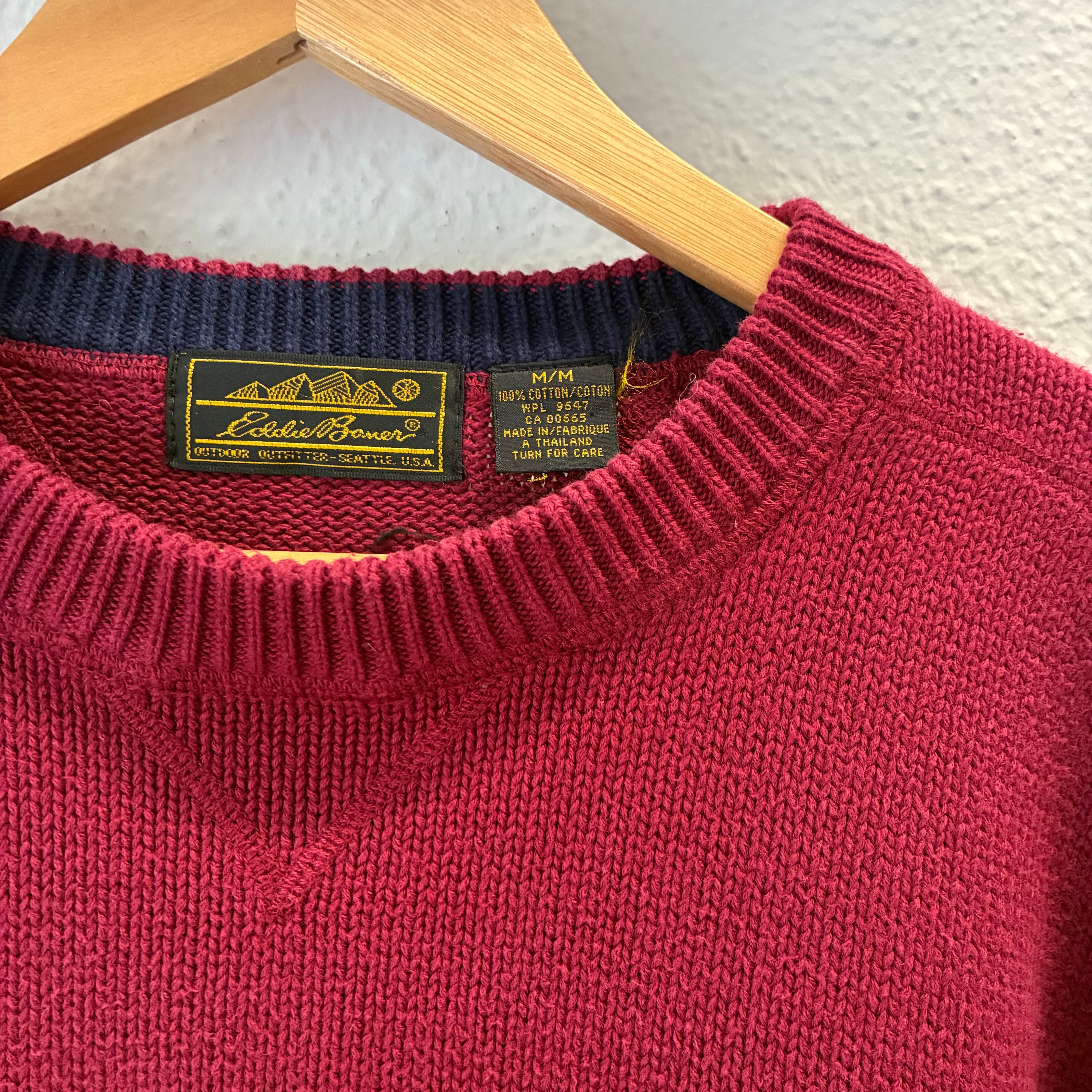 80s 90s Eddie Bauer cotton knit | 仙台 古着屋 ShuShuBell online