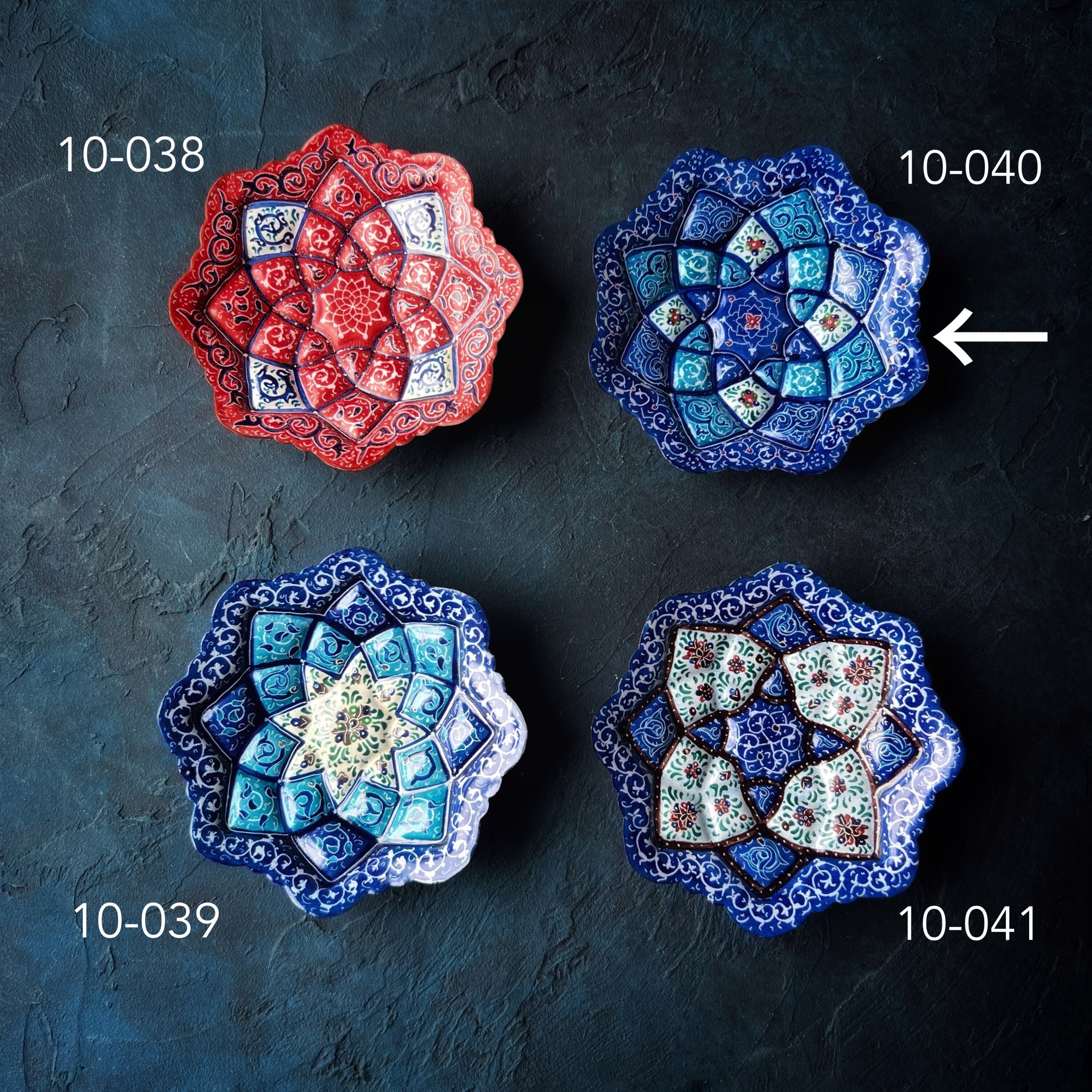 ペルシャの飾り皿（ミーナーカーリー）11cm アクセサリートレイ