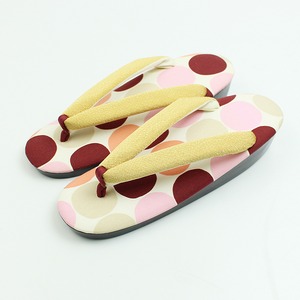 zouri 草履 歩きやすい ウレタンソール 布張り 縮緬 やわらか鼻緒 下駄 小紋 浴衣に ドット