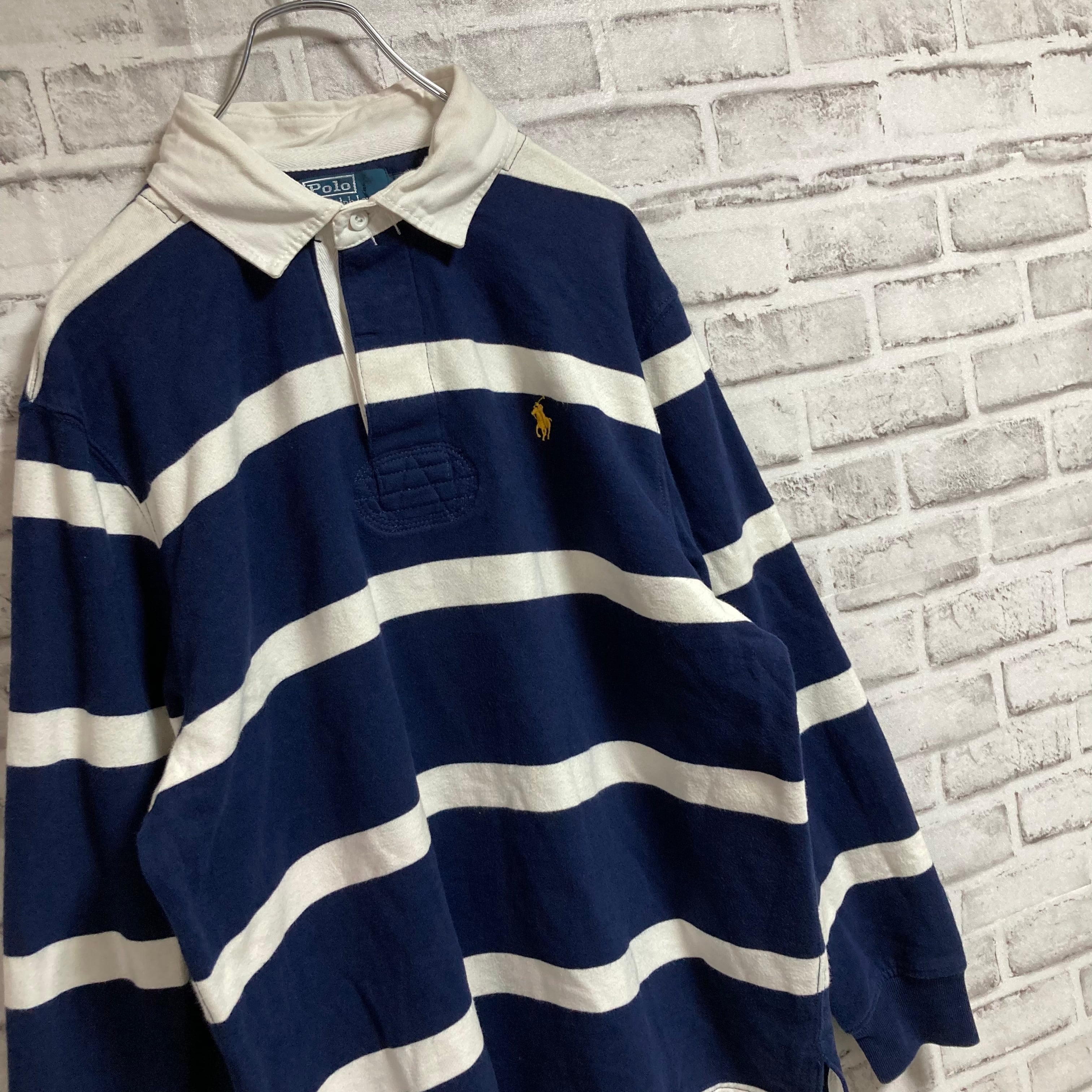 【Polo Ralph Lauren】L/S Rugger Shirt L 90s ラルフローレン 