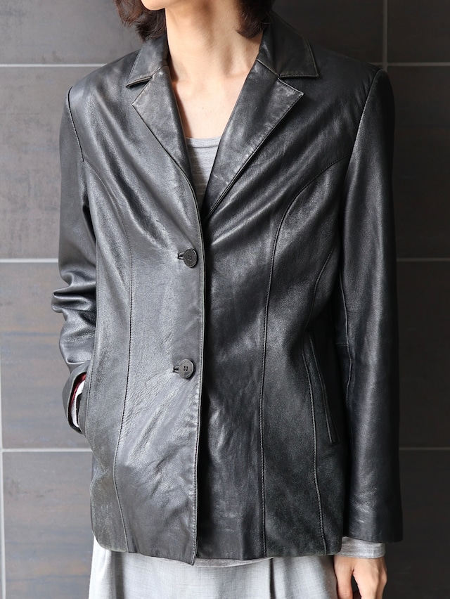 2B leather tailored jacket