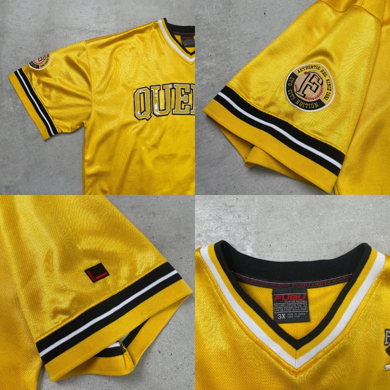 FUBU フブ ロゴワッペン フットボールシャツ ユニフォーム メッシュ  