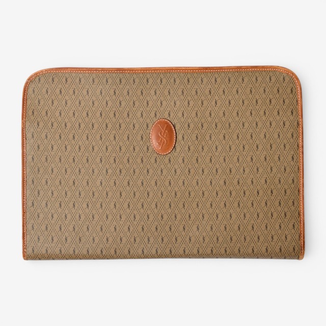 70s~ YSL ポートフォリオケース ヴィンテージ クラッチバッグ ブラウン