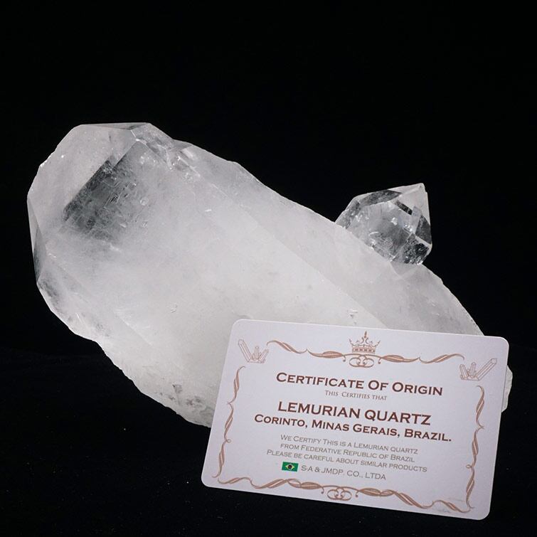 1.3Kg 水晶 クラスター 原石 ブラジル ミナスジェライス州 コリント産 レムリアンシード 証明書付属 一点物 282-626