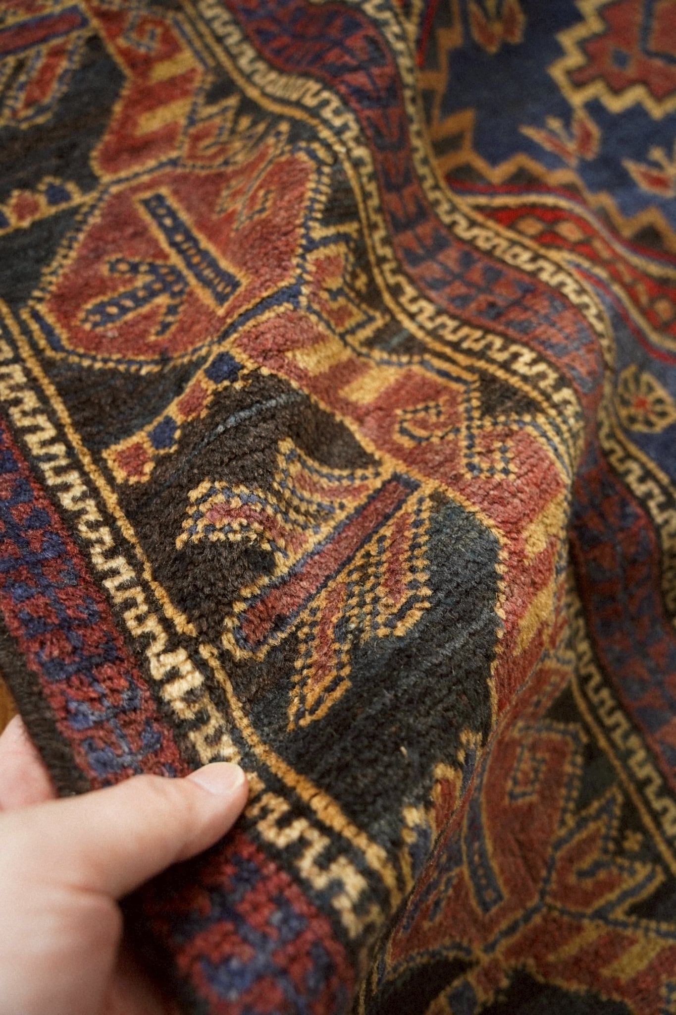 2065-Vintage Taimani rug | 手織りのヴィンテージラグ専門店 | Bahr