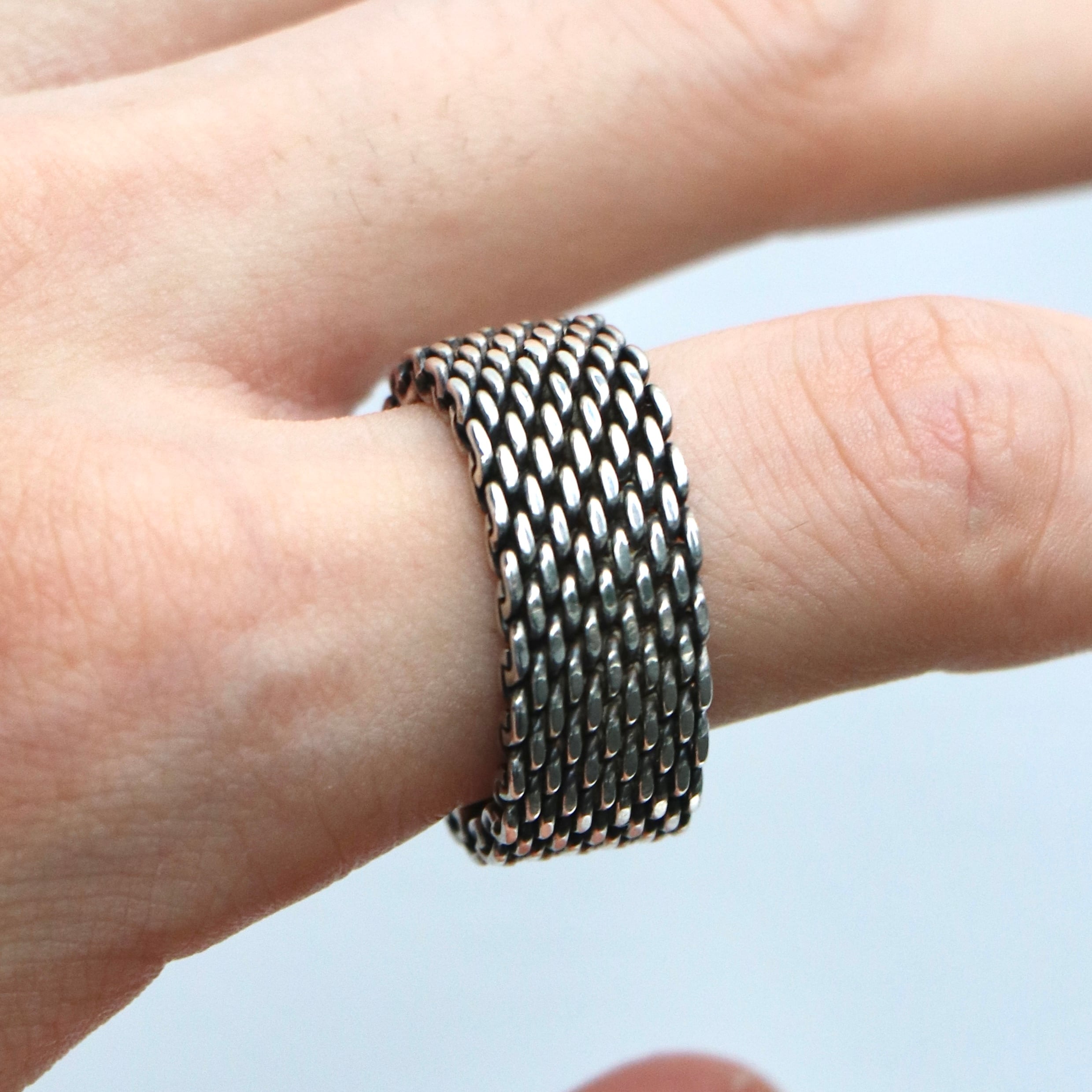 Tiffany&Co. 約21号 サマセットメッシュリング シルバー925 
