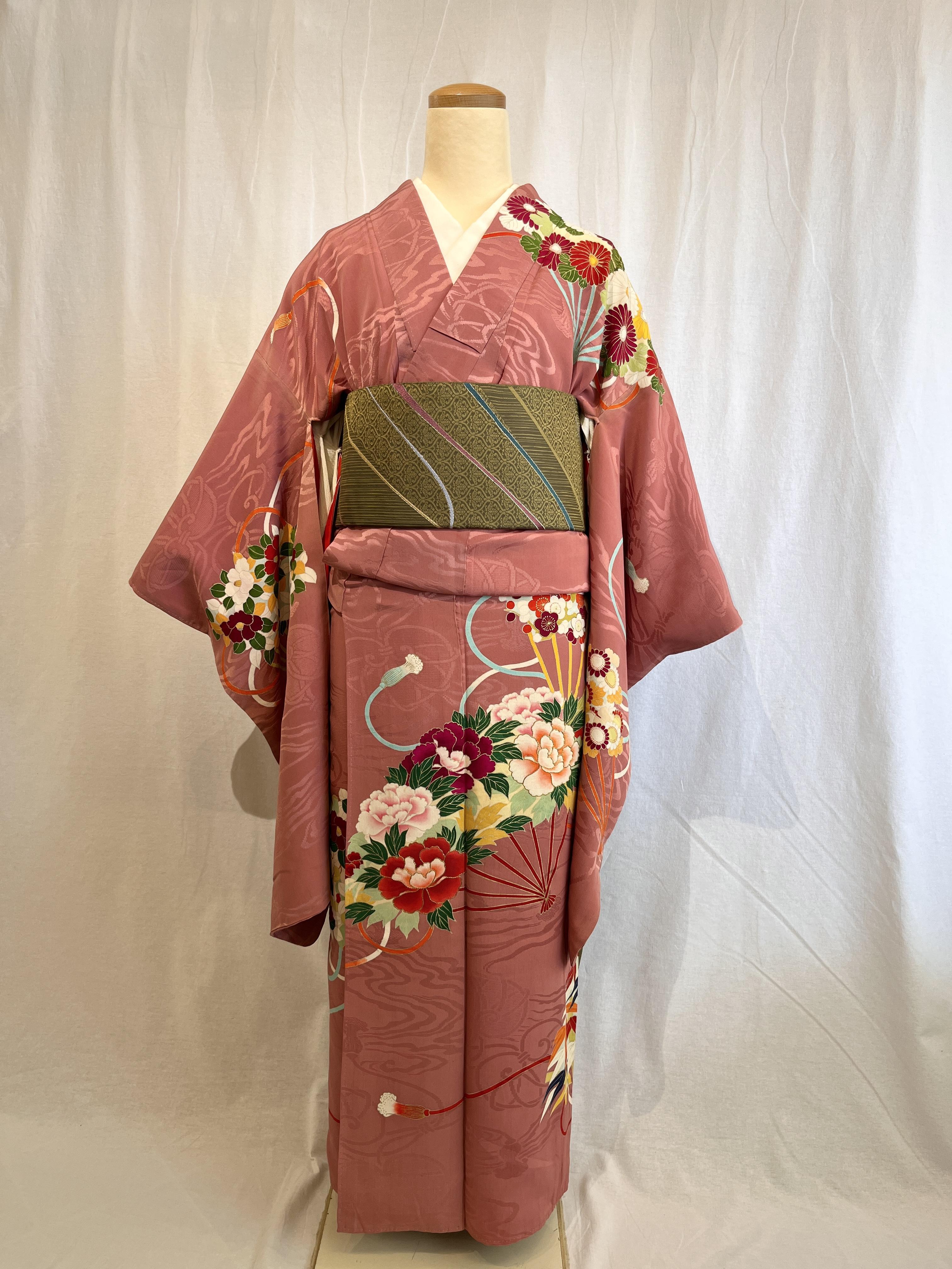 2257 アンティーク 中振袖 袷単品 Antique furisode | リサイクル着物