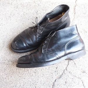 70s U.S.NAVY leather chukka boots 11R /military