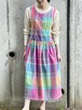 Vintage Madras Check Sleeveless Dress