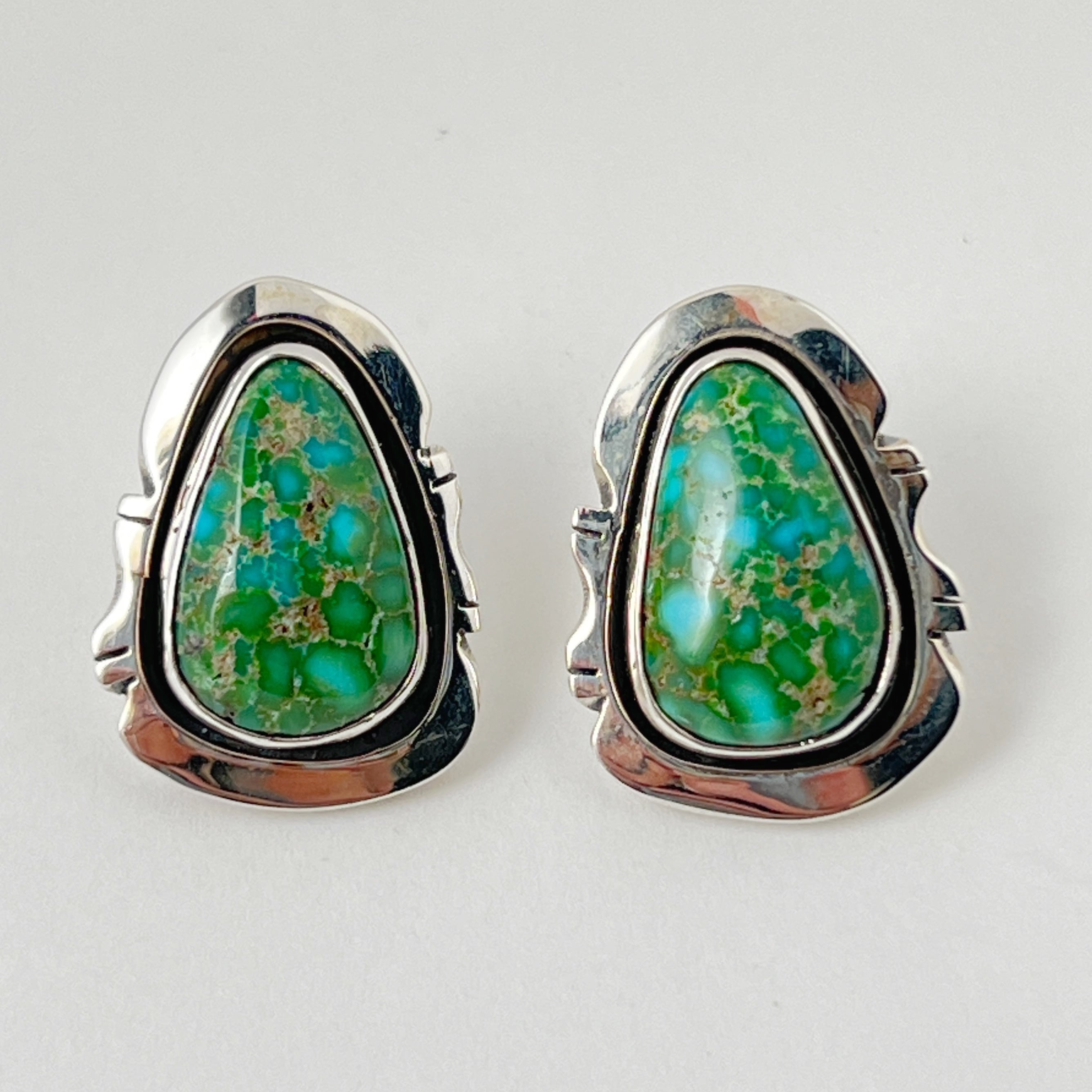 Indian Jewelry》一点物 ソノラン ゴールド ターコイズスタッドピアス