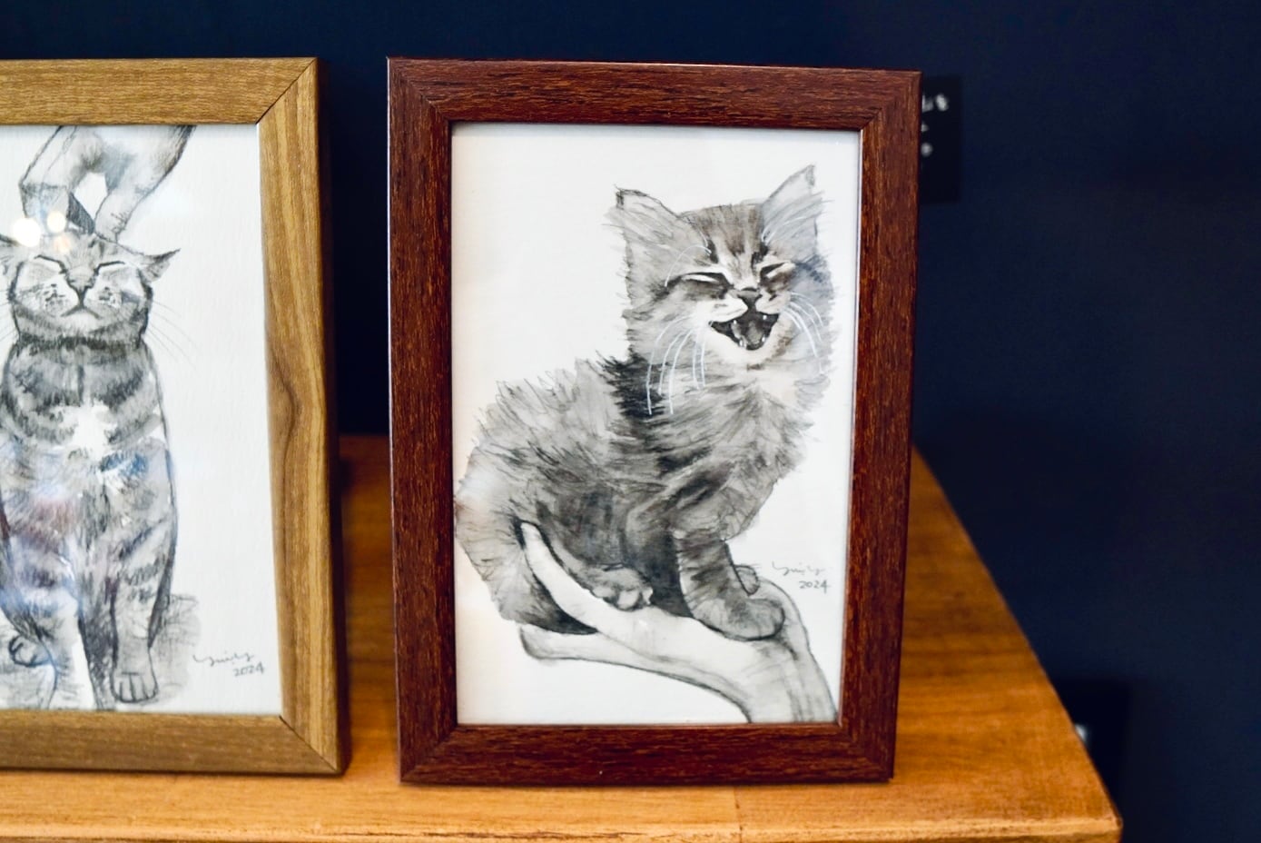 「猫」絵画原画 一点物 猫の絵 191 鉛筆画 原画 | Forest cat