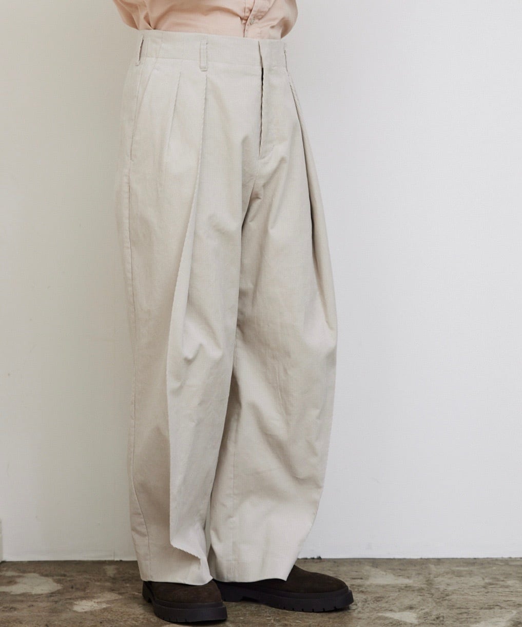 14W CORDUROY DOUBLE TUCK PANTS / 14WコーデュロイWタックパンツ 