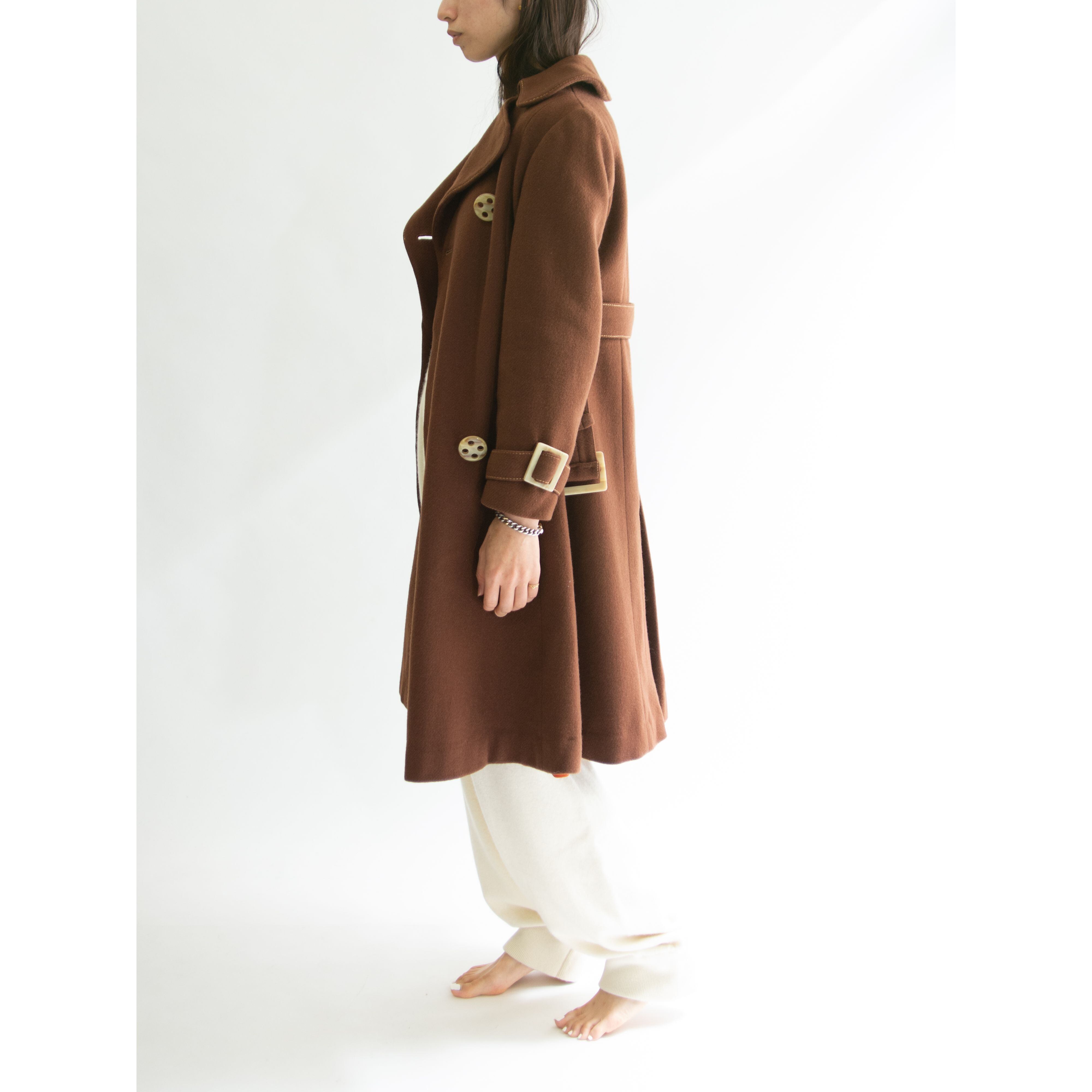 【Emily Jane】Made in England belted wool coat(英国製 ベルテッドウールコート )11b
