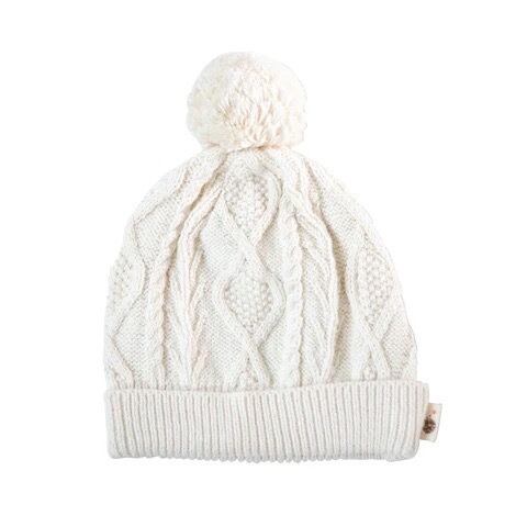 Hoppetta plus(ホッペッタプラス)/ オーガニックコットン アランニットキャップ / きなり / 42-48cm・49-54cm