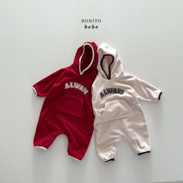 【取寄】bonito bebe｜always hood suit｜オールウェイズフードスーツ｜6M-18M｜baby｜25 winter