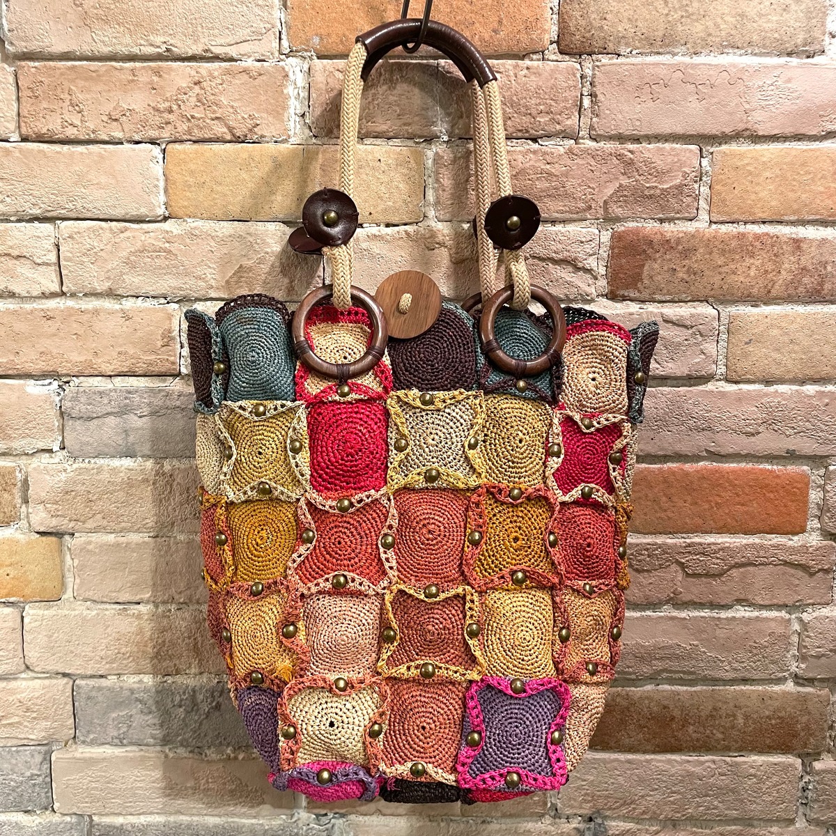 Jamin Puech “rafia&leather&wood tote bag” ラフィアトートバッグ 