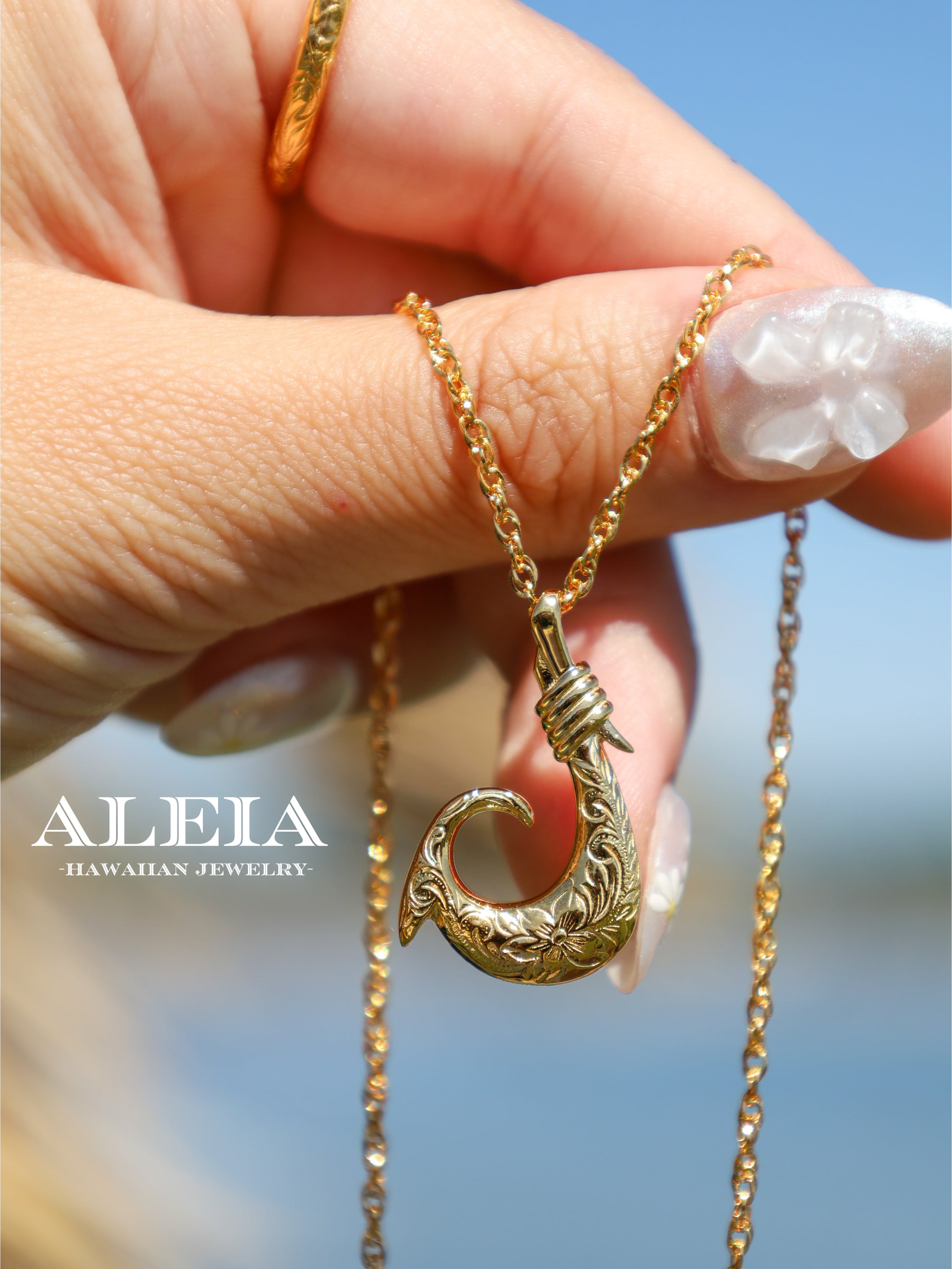 Fish Hook Necklace [316L] ハワイアンジュエリー | ALEIA【Hawaiian