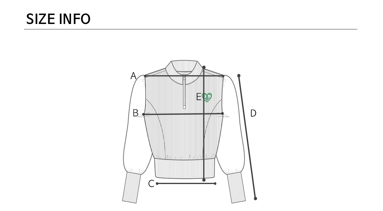 GOXO ゴーエックスオー グリーンハートモックネックロングスリーブ ブラック
