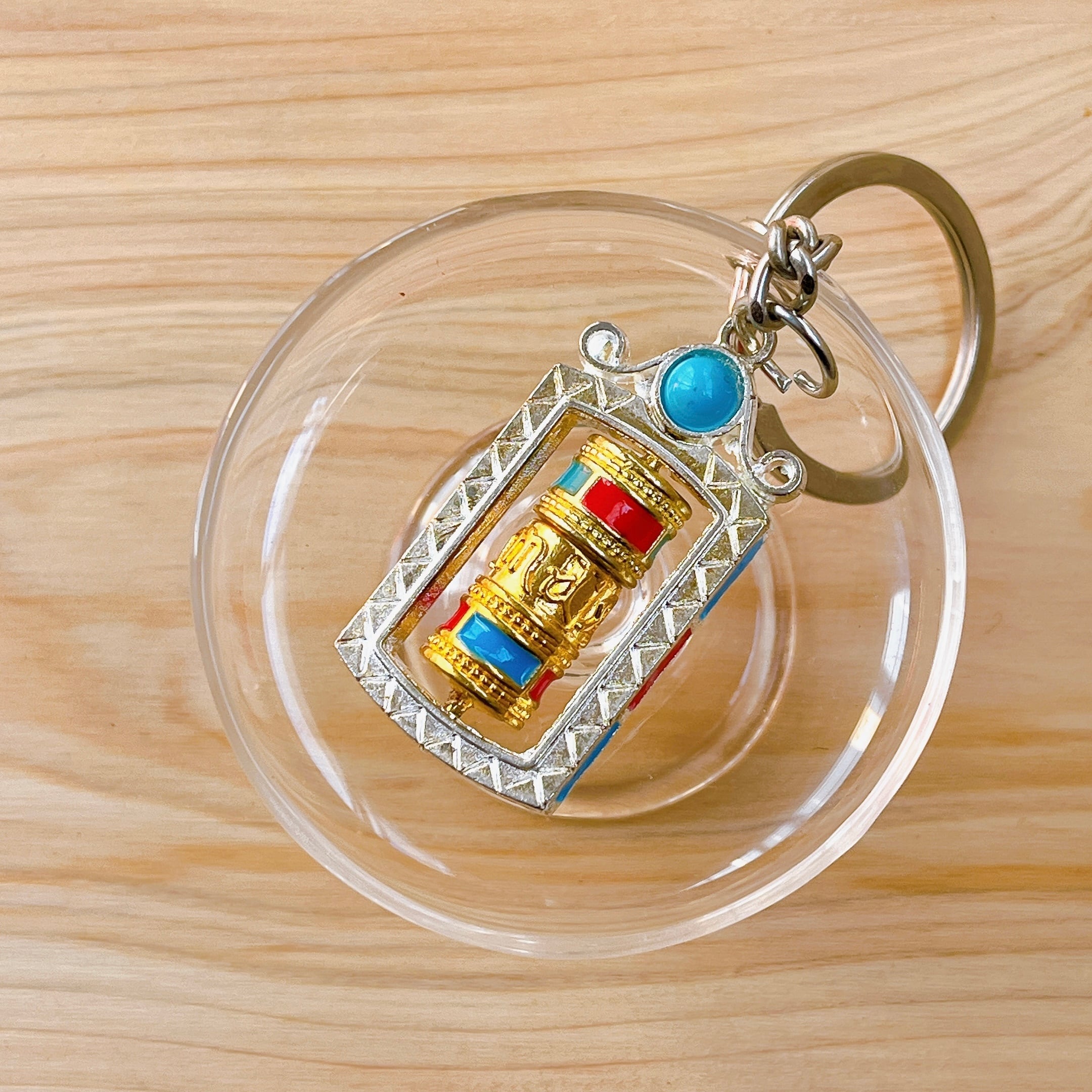 チベット仏教マニ車ミニキーホルダー | インド雑貨 -Roshni-