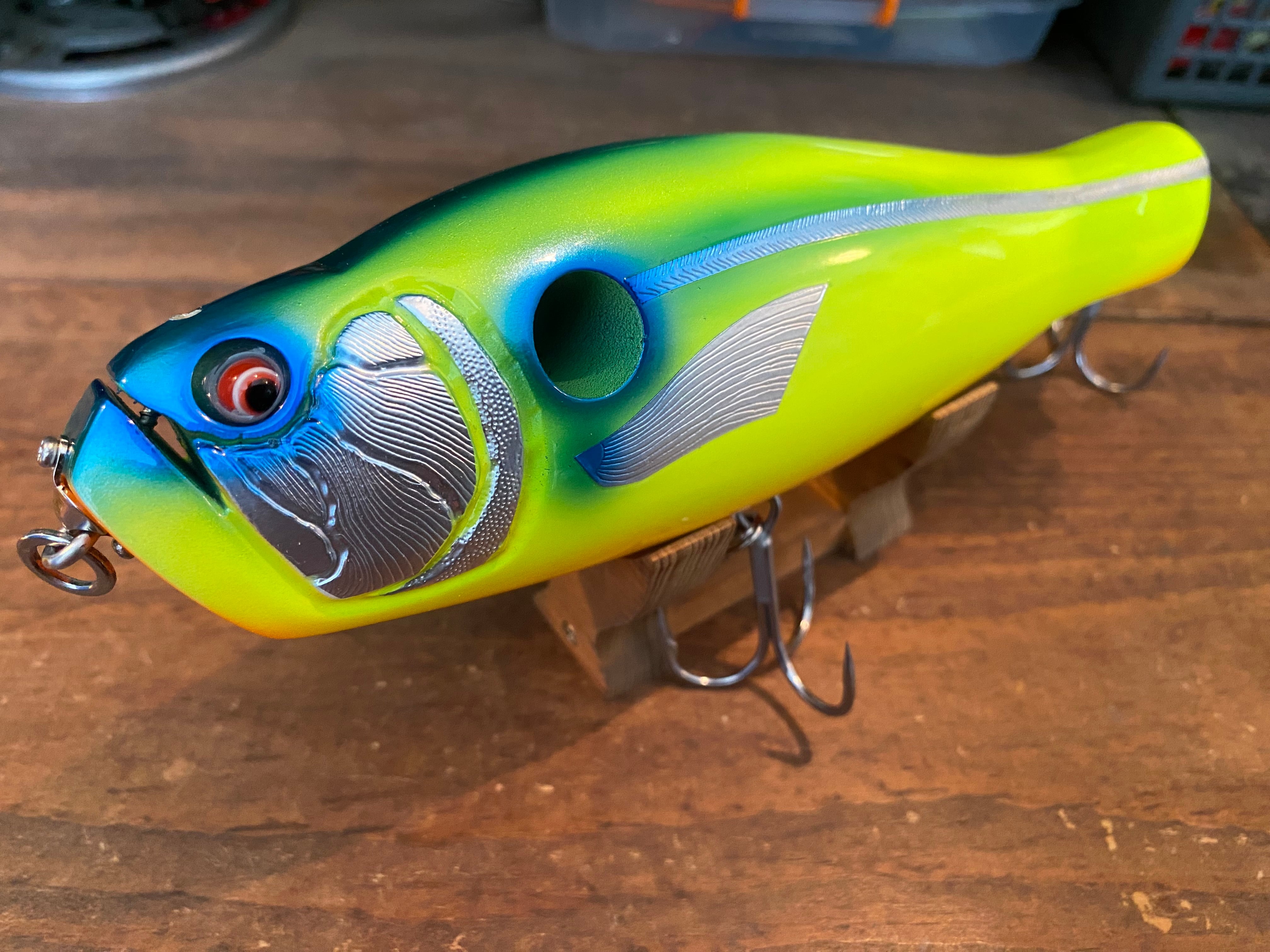 ハンドメイドトップウォータープラグ「WA-KA-'S]