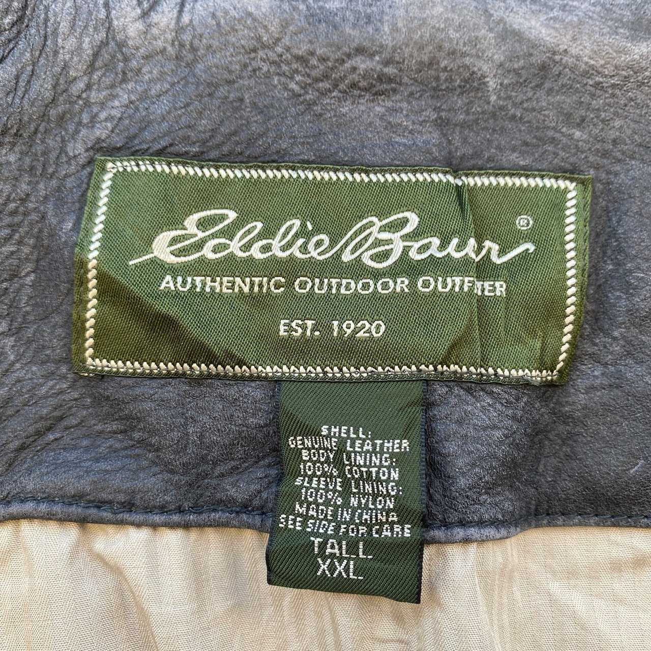 ビッグサイズ Eddie Bauer エディーバウアー レザージャケット 本革 