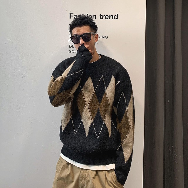 セーター スタンダードラウンドネック レトロ Oネック Xu_Tailang99421757168