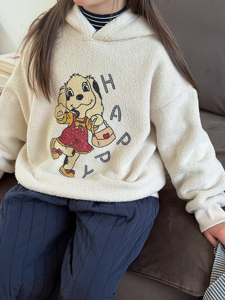 もこもこイラストパーカー