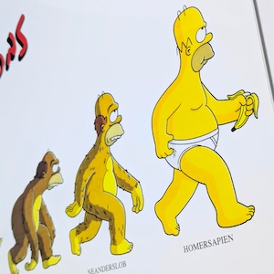 ♫ ちょうどいいB4ポスター ♫【 The Simpsons ( シンプソンズ ) 】『 HOMERSAPIEN 』ホーマー・シンプソン〚アメリカン雑貨 アメトイ〛