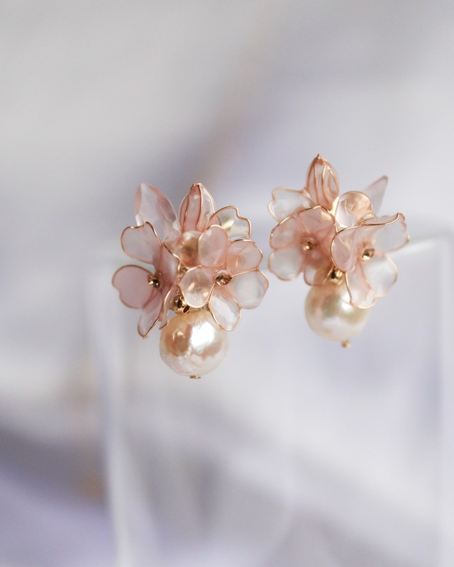 " 朝焼け（sakura）耳飾り”