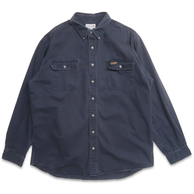 carhartt 長袖BIGシャツ 表記 XL TALL 3XL相当 ネイビー